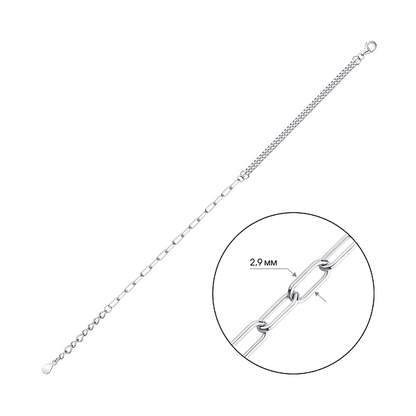 Серебряный браслет Trendy Style без вставок (арт. 7509/3756) – изображение 2