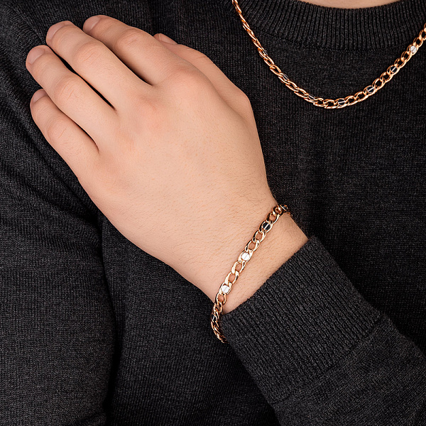 Браслет з червоного золота з родіюванням (арт. 326492р) – зображення 2