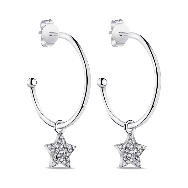 Серебряные серьги с подвеской (арт. 7518/6659) – изображение 1
