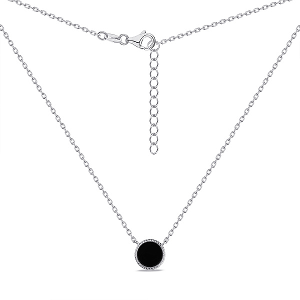 Колье из серебра с ониксом (арт. 7507/1979о) – изображение 2
