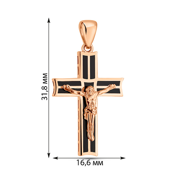 Золотий хрестик з розп'яттям (арт. 500680еч) – зображення 4