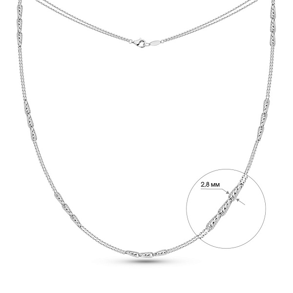 Золотое колье Francelli без камней (арт. 352689б) – изображение 4