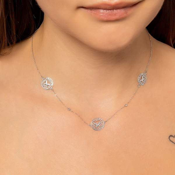 Колье из белого золота Олимпия (арт. 352825б) – изображение 3