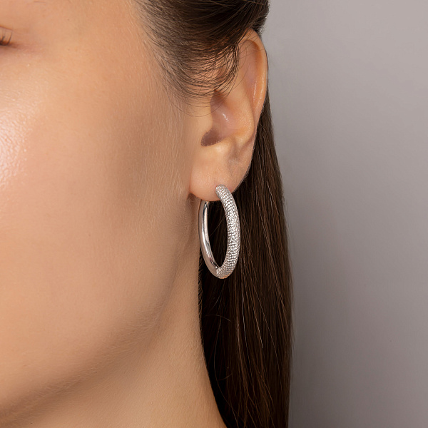 Золоті сережки-кільця (арт. 1091610/25б) – зображення 2