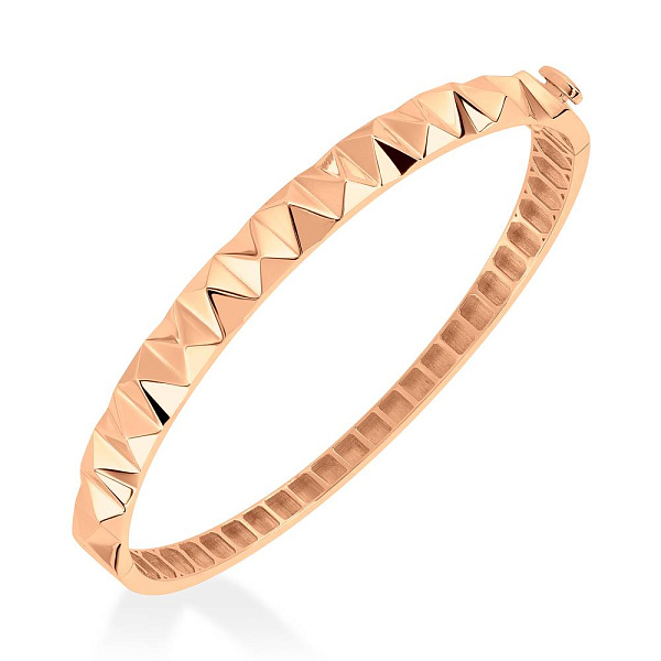 Золотий браслет скоба в червоному кольорі металу (арт. 325498) – зображення 1