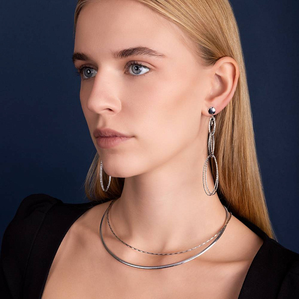 Колье-струна Francelli из белого золота (арт. 352524б) – изображение 4