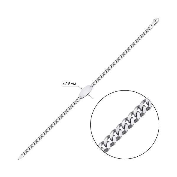 Серебряный браслет (арт. 7509/3937) – изображение 2