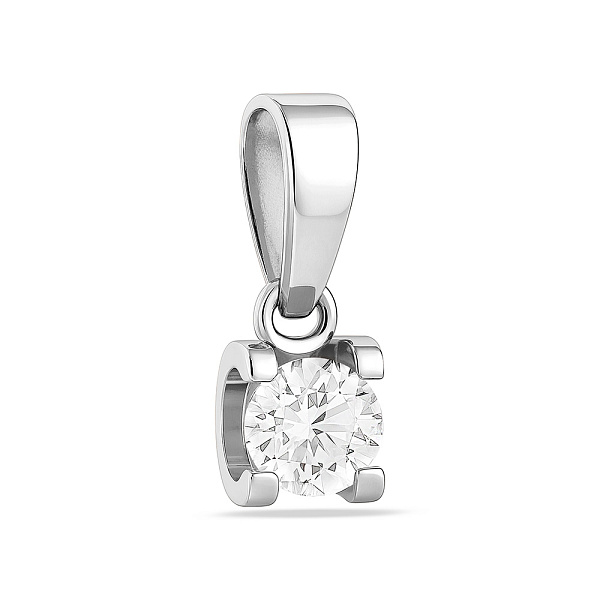 Подвеска из белого золота с бриллиантом (арт. П011152030б) – изображение 1