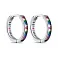 Серебряные серьги-кольца с альпинитами (арт. 7502/9299/15ацв) – изображение 1