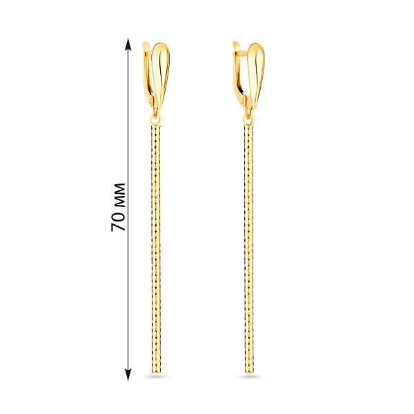 Золотые серьги с подвесками (арт. 104531ж) – изображение 2