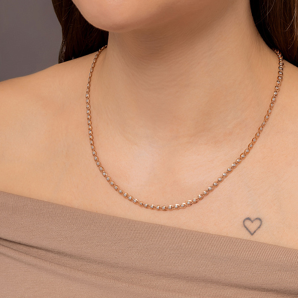 Колье из красного и белого золота (арт. 350437кб) – изображение 2