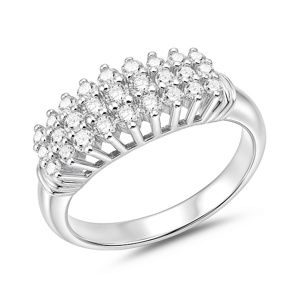 Серебряное кольцо с фианитами (арт. 7501/8812) – изображение 1