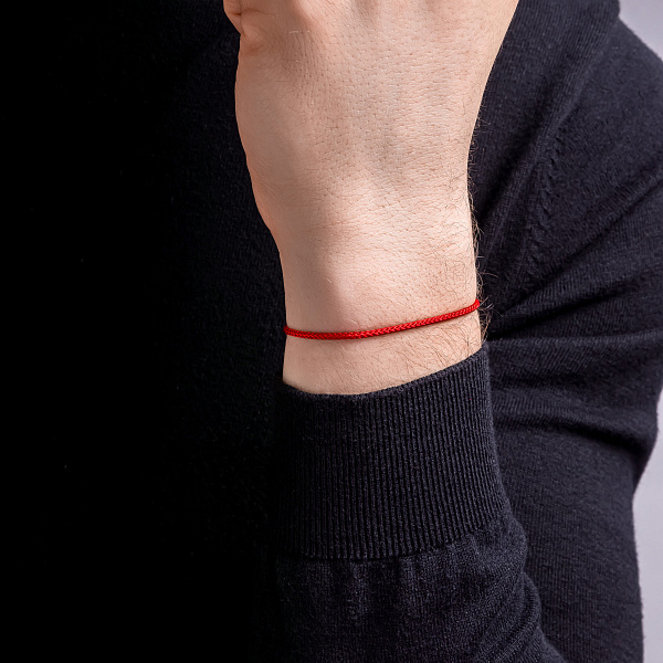 Браслет на червоній нитці з золотою застібкою (арт. 341271к) – зображення 5