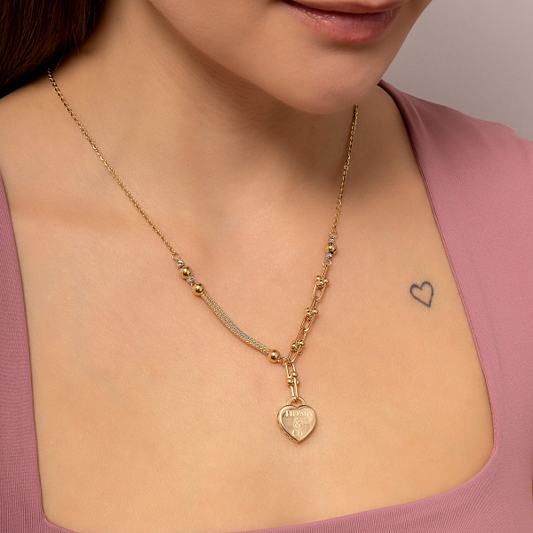 Колье из желтого и белого золота (арт. 352446жб) – изображение 3