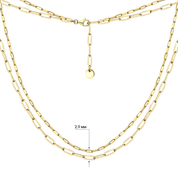 Серебряное колье Trendy Style с желтым родированием (арт. 7507/2014ж) – изображение 3