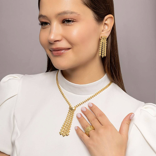 Серьги из желтого золота Francelli (арт. е1091889ж) – изображение 3