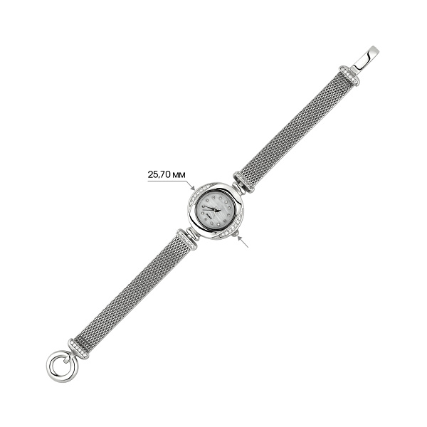 Годинник класичний зі срібла з фіанітами  (арт. 7526/276) – зображення 2