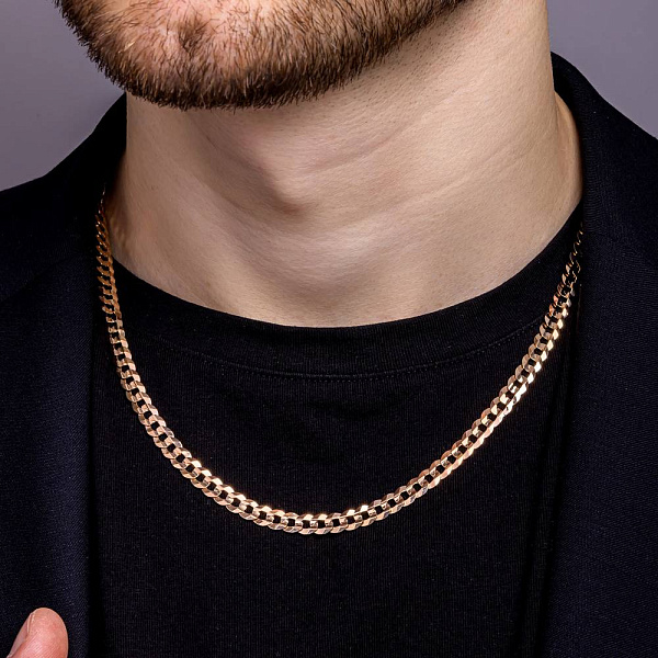 Цепочка из красного золота плетения Панцирное (арт. ц301019па) – изображение 3