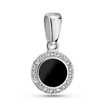 Золотий кулон з емаллю і діамантами (арт. П011503010беч)