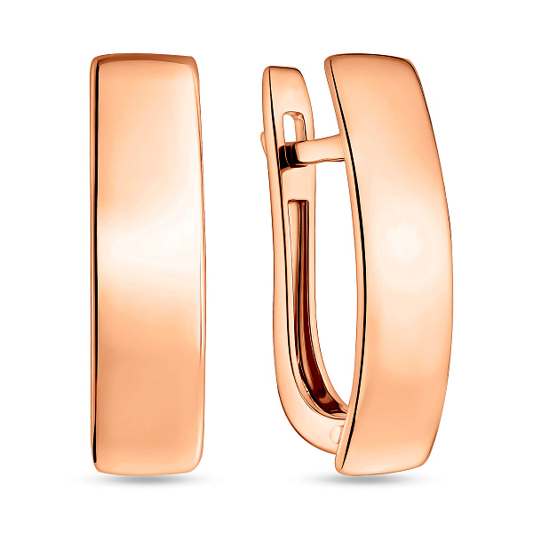 Золотые серьги без камней (арт. 110460) – изображение 1