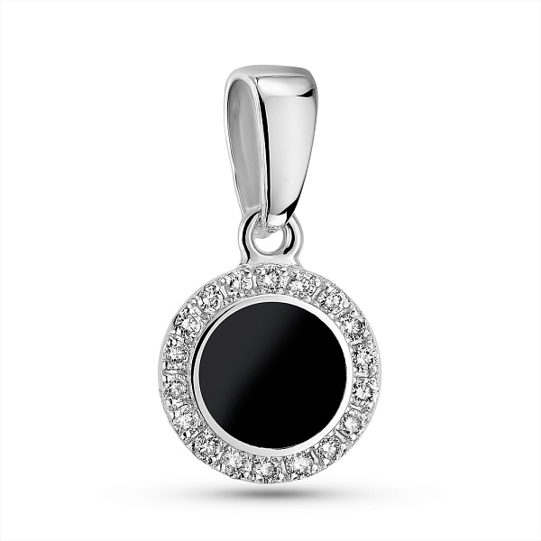 Золотой кулон с эмалью и бриллиантами (арт. П011503010беч) – изображение 1