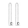 Сережки-протяжки зі срібла без каміння (арт. 7502/4763/1) – зображення 1