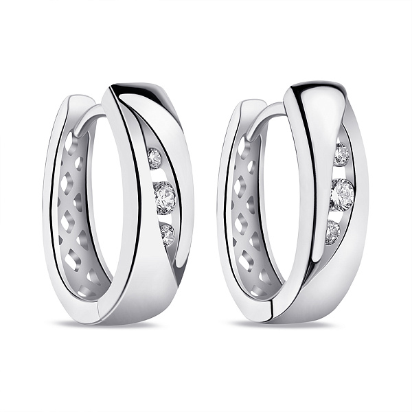 Серебряные серьги с фианитами (арт. 7502/9209) – изображение 1