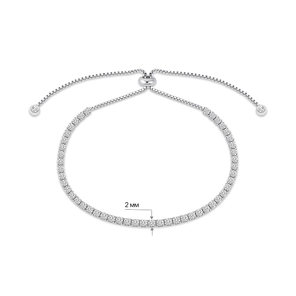 Серебряный браслет с фианитами (арт. 7509/5535) – изображение 2