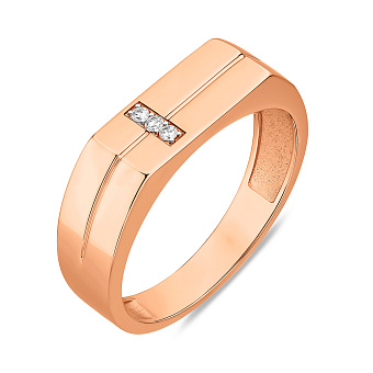 Золотая печатка с бриллиантами (арт. К170086005)