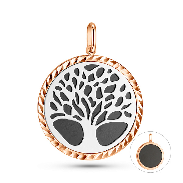 Золотой кулон Дерево жизни с ониксом (арт. 424909кбо) – изображение 1