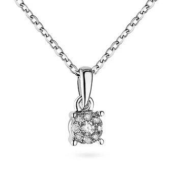 Кольє з білого золота з діамантами (арт. Ц341103005б)