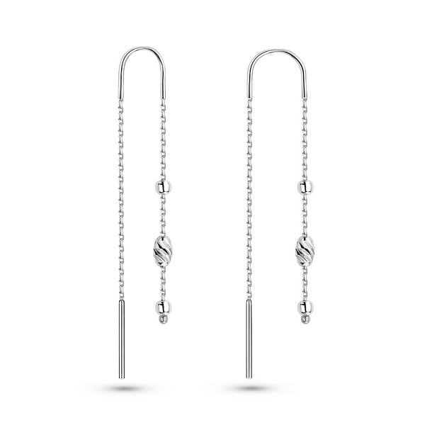 Серьги-протяжки из белого золота (арт. 1091540б) – изображение 1