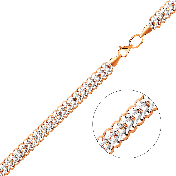 Колье золотое в комбинированном цвете металла (арт. 350285) – изображение 1