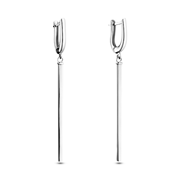 Сережки-підвіски з білого золота (арт. 105511/2б) – зображення 1