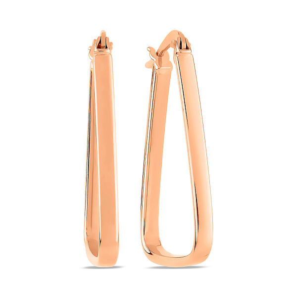 Серьги из красного золота без камней (арт. 1091156/25) – изображение 1