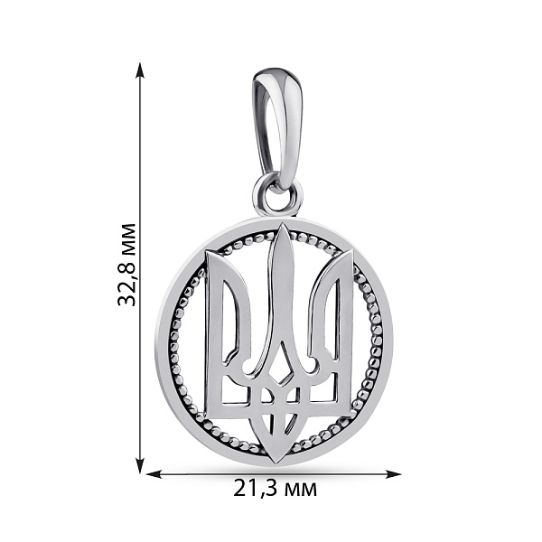 Серебряный подвес Герб Украины-Трезубец (арт. 7903/3100466) – изображение 2