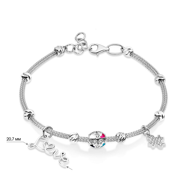 Браслет Love з білого золота (арт. 325058бецвП2) – зображення 2