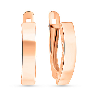 Фото Золотые серьги с алмазной гранью (арт. 121700а)