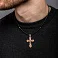 Золотой крестик с распятием и родированием (арт. 525501р) – изображение 2