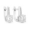 Серебряные серьги с крупным фианитом (арт. 7502/10561) – изображение 1