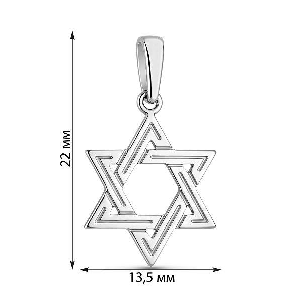 Золотая подвеска Звезда Давида (арт. 440243б) – изображение 3
