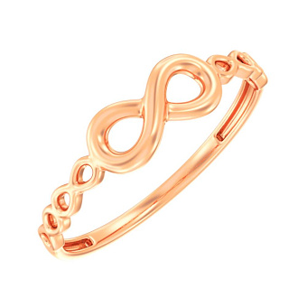 Кольцо «Бесконечность» из красного золота (арт. 140857)
