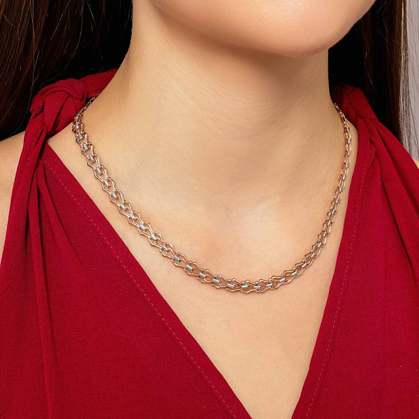 Кольє з червоного золота з родіюванням (арт. 350314р) – зображення 2