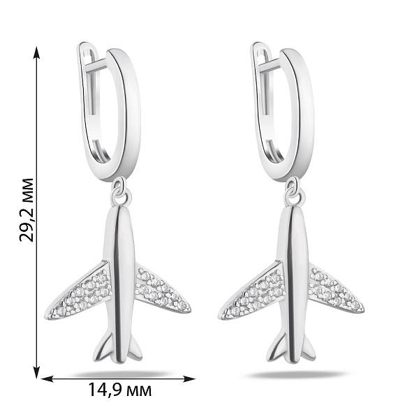 Серебряные серьги "Мрія" (арт. 7502/4858) – изображение 2
