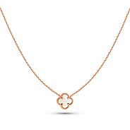 Фото Колье Клевер из красного золота с перламутром (арт. 361496/8п)