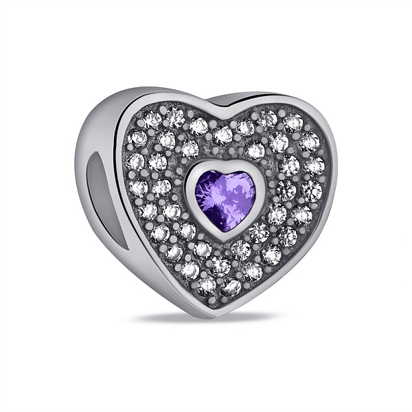 Серебряный шарм Сердечко (арт. 7903/П5ФА/7008) – изображение 1
