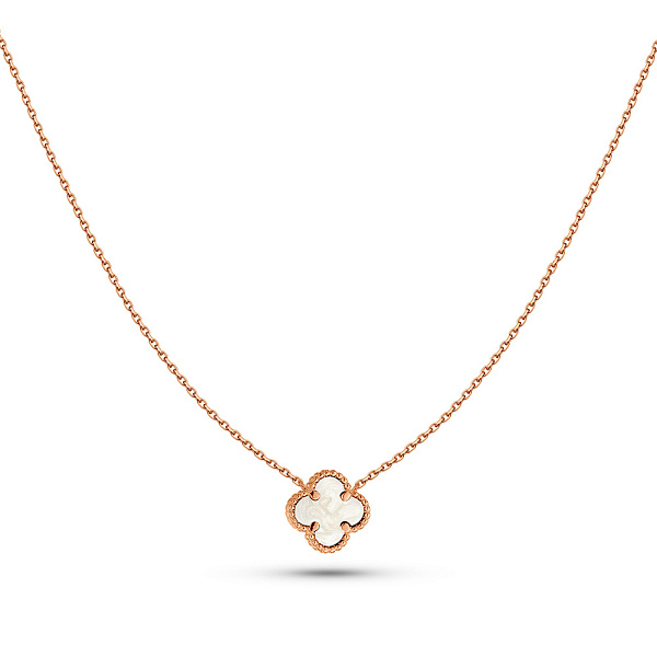 Колье Клевер из красного золота с перламутром (арт. 361496/8п) – изображение 1