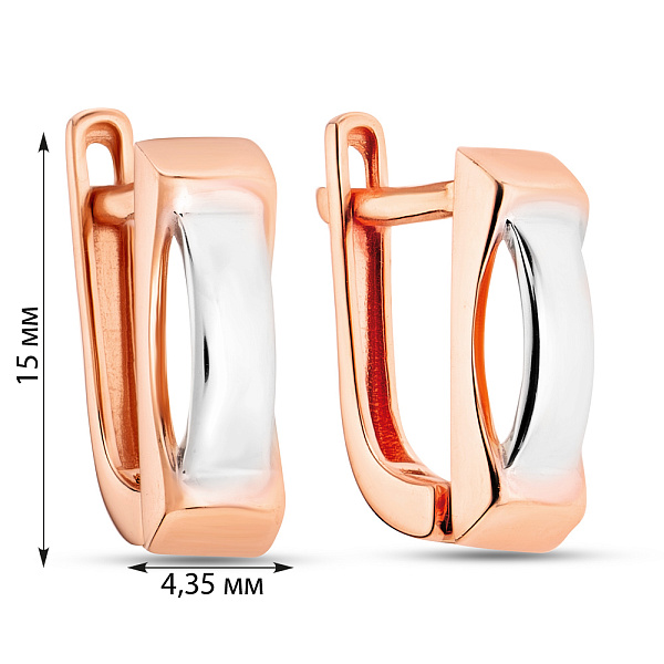 Золотые серьги без камней (арт. 105839) – изображение 2