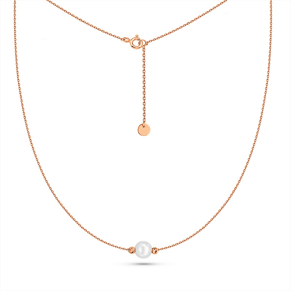 Золоте кольє з перлами (арт. 360355/7) – зображення 2