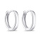 Серьги-кольца из серебра без камней (арт. 7502/3825/10) – изображение 1